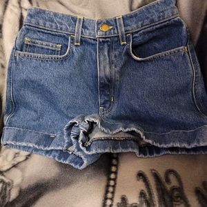 American Apparel High Waisted Shorts W/ Cuffed Hem